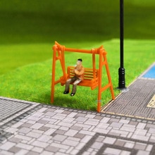1/87 HO Scale Model Park Swing Bench/Mini Bench Model Miniature Parks Home Crafts Gardens Ornament/Train/Railway/Railroad Layout