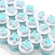1 Set Upper&Lowercase Alphabet Cookie Cutter Plastic Capital Letters Fondant Cutter Baking Cupcake Mold Cake Decorating Tools