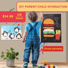 10 Designs Children Craft Kit Cartoon Animal manual painting Sticker 3D Handmade DIY Creative Toys Kindergarten Education gift