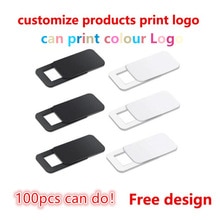 100-1000pcs custom products Free print logo rectangle WebCam Cover Ultra Thin Shutter Slider Camera Lens Cover for Your logo