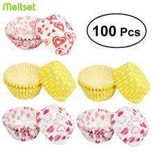 100Pcs Muffin Cupcake Paper Cups Cupcake Liners Color Printing Cupcake Baking Muffin Cake Mold Cake Decoration Tool