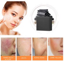 100g Bamboo Charcoal Moisturizer Delay Ageing Remove Wrinkle Vitamin E Handmade Soap Smooth Whitening Dark Skin Scar Repair