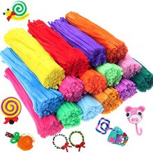 100pcs Kids Creative Colorful Diy Plush Chenille Sticks Chenille Stem Pipe Cleaner Stems Educational Toys Crafts For Kids Hot