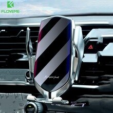 10W Wireless Charger Car Phone Holder Infrared Sensor GPS Air Vent Mount Phone Car Holder Automatic Clamping Phone Stand Charger