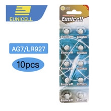 10pcs AG7 LR927 LR57 SR927W 399 GR927 395A 1.55V Button Cell coin Battery batteries for Watch Toys Remotes