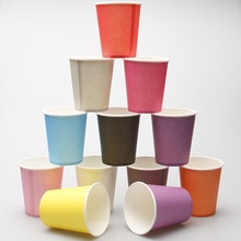 10pcs Cup DIY  Pure Colour Party Disposable Paper Cups Juice Decoration Baby Shower Kids Birthday Wedding Picnic Supply