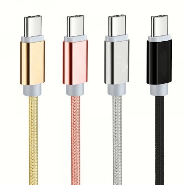 10pcs/lot USB Type C Cable 1m 1.5m 2m braided Data Fast Charger Cable for Samsung S10 Huawei P30 Xiaomi for USB Type-C Devices
