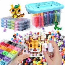 11000pcs36 ColorsRefill Beads Puzzle Crystal DIY Water Spray Beads Ball Games 3D Handmade Magic Toys for Children Christmas Gift