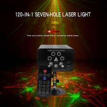 120 Patterns dj lights Effect equipment strobe bar Laser Projector Sound Actived Disco light Stage for Parties Room home