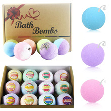 12Pcs Bath Salt Bomb Ball Essential Oil Natural Bubble Whitening Moisturizing Bubble Bath Bomb Ball Essential Oil Handmade Salts