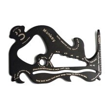 13 in 1 Portable Practical Monkey Shaped Outdoor Tactical Survival Tool Camping Multi Tools Pocket Card Wallet Tool