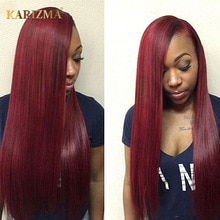 13X4 Lace Front Wigs With Baby Hair 99J Pre Plucked Lace Front Wig 150% Remy Brazilian Straight Hair Lace Front Human Hair Wigs