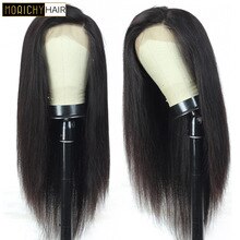 13x4 Lace Front Human Hair Wig 8-28inch Straight Remy Wigs 150 Density Brazilian Frontal Wig for Black Women Pre Plucked Natural