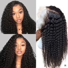 13x4 Remy Kinky Curly Lace Front Wig Women's Human Hair Wigs For Black Women Salon Wig Pre Plucked Frontal Ponytail Toppers 150%