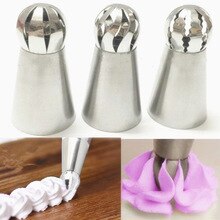 14PCS/Set beautiful Decoration Baking Tool Russian Stainless Steel Icing Piping Nozzles Sphere Ball Shape Pastry Tips Cake Decor