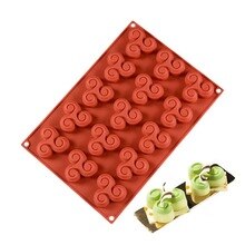 15 Holes Gyro-shaped Silicone Chocolate Baking Mold For Cake Biscuit Decoration
