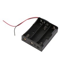 16850 Battery Case Storage Box Case Plastic Holder With Wire Leads for 3 x 18650 Batteries Soldering Cnnecting Black Wholesale
