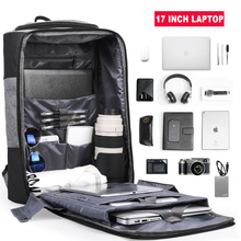 17 Inch Laptop Backpack  Anti-theft USB Charging Bagpack Men Travel Large Capacity Back Pack School Bags Male Smart Black Bag