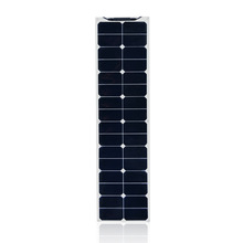 18V 50W Solar Panel Water Resistant flexible Monocrystalline silicon Solar Cells Module Battery Charger with MC4 Cable Clip