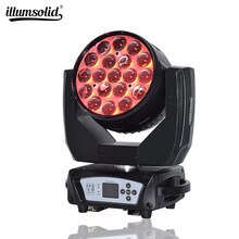 19X15W LED zoom moving head light RGBW Wash dmx 512 beam party lights for stage lighting equipment/wedding/ bar/ club