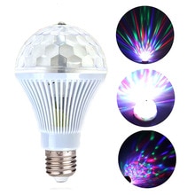 1PC Disco LED Light 3W Colorful Auto Rotating RGB LED Disco Lamp  Household Party Stage Light Decor Christmas Party Wedding Sho