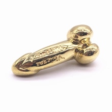 1PC Funny Mini Man Penis Brass Beads Creative Fun EDC Pendant Adult Toy Car Key Keychain Pendant Knife Lanyard Rope Cord Pendant