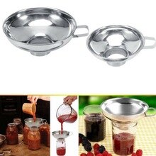 1Pc Stainless Steel Wide Mouth Canning Funnel Rice Cereals Hopper Big Food Jar Funnels Kitchen Gadget