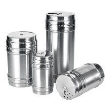1Pcs Multi-purpose Stainless Steel Kitchen Gadgets Spice Pepper Shaker Spice Jar Rotating Cover Seasoning Can Salt Sugar Bottle