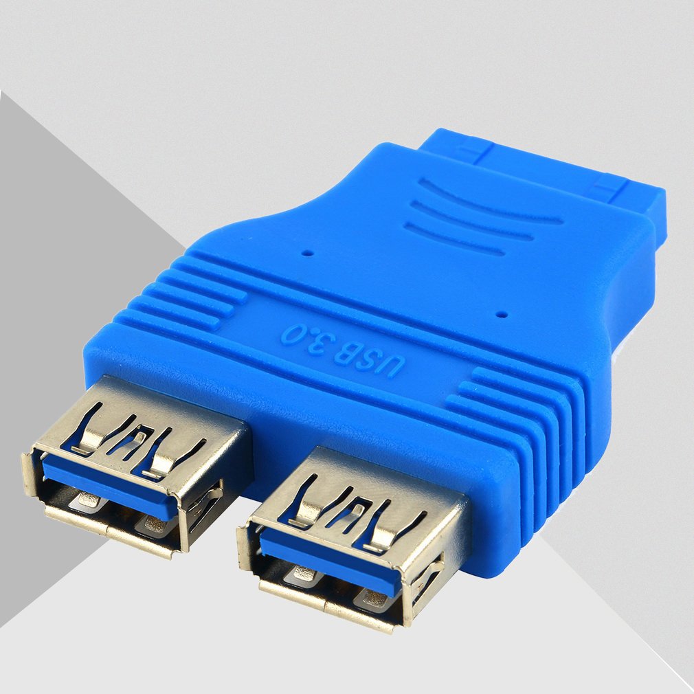 Usb Pin Header Female 20 pin Motherboard Header Female to Dual USB 3.0 Type A-Female Adapter ...