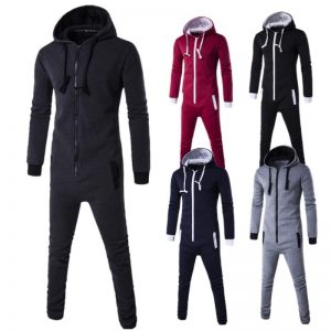 2018 Casual Tracksuit Jumpsuit Mens Overalls Long Sleeve Sweatshirt Hoodies Casual Long Pants Romper For Male Overalls