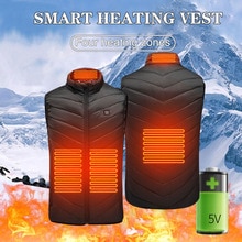 2019 Men's Heating Vest Usb Heating Vest Men's Winter Heating Sleeveless Jacket Travel Vest Outdoor Hiking Dropship