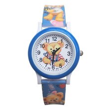 2019 New Design Kid Baby Watches Children Cartoon Bear Watch Kids Cool 3D Rubber Strap Quartz Clock girls boys Present Gift