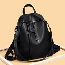 2019 New Female Back Pack Women Leather Backpacks High Quality Preppy Style Vintage Packbag Travel Rucksacks For Girls Sac A Dos