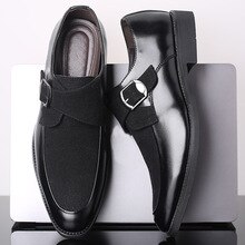 2019 New Loafers shoes men casual shoes Patchwork buckle loafers for male Non slip Wear resistant men leather shoes