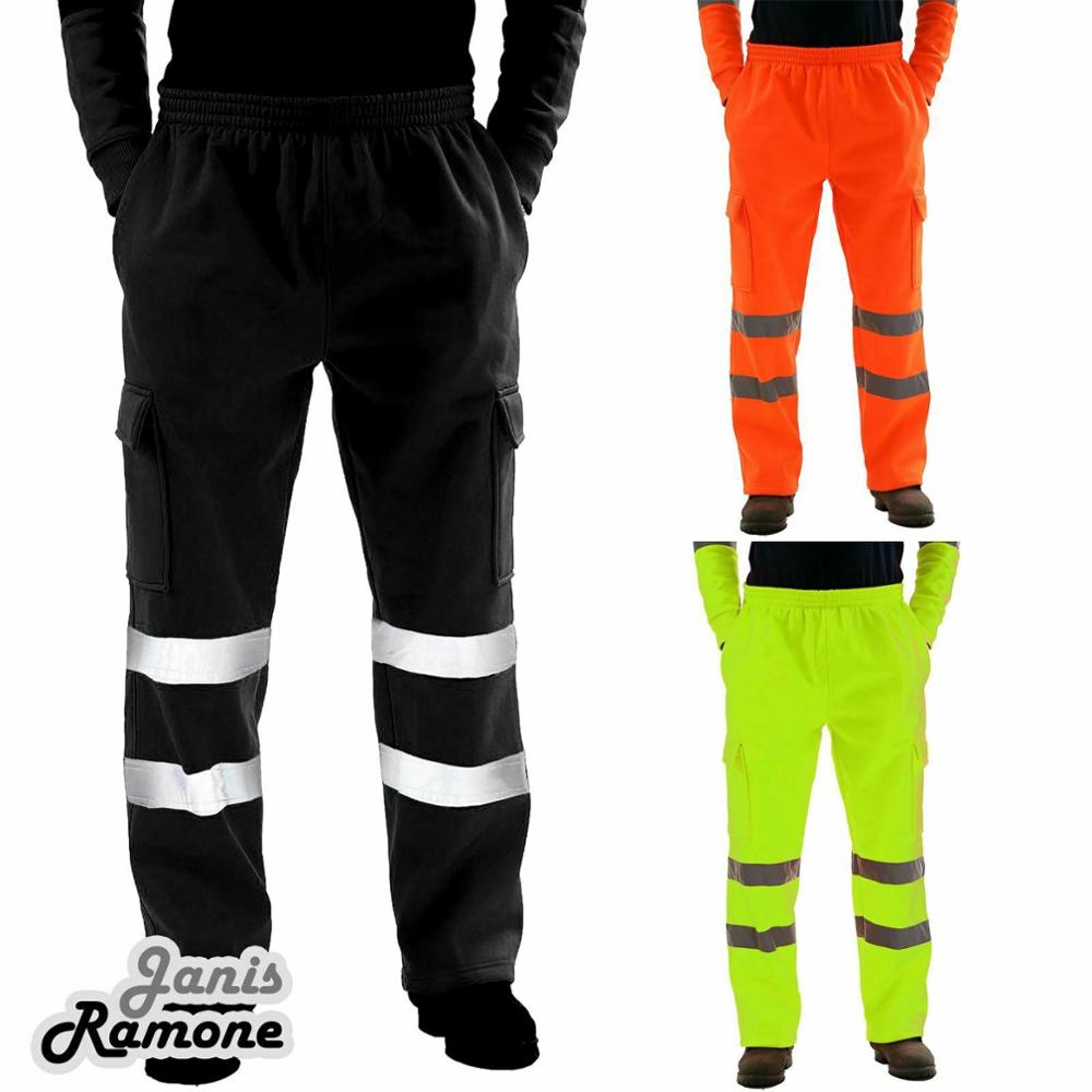 2019 New Warm Fashion Men Road Work High Visibility Overalls Casual Pocket Work Casual Trouser Pants Autumn Tops 18NOV28