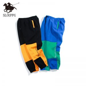 2019 SLOUPPG Men's cotton street Pants Trousers Sportswear Men Letters Winter plus velvet Pants Streetwear male Sweatpants Homme