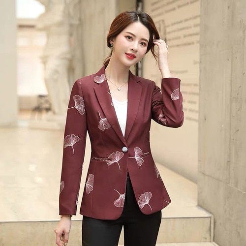 2019 Spring Autumn Korean Version Fashion Popular Single Button Designs Female Simple Temperament Self Cultivation Women Suit