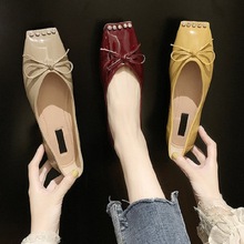 2019 summer new rhinestone bow flat bottom wild single shoes women's shoes