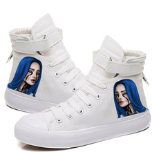 2020 Fashion Billie Eilish Letters Printed High-Top Canvas Shoes Women Casual Cozy Sneakers For Women And Men