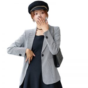 2020 Fashion Casual Women Blazer and Jackets Grey Office Ladies Coat Outerwear Clothes Female Elegant Formal Office Work Wear
