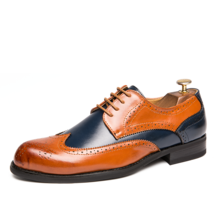 2020 New Arrivals Men Business Dress Shoes Genuine Leather Brock Retro Gentleman Shoes Formal Carved Bullock Shoes Men !