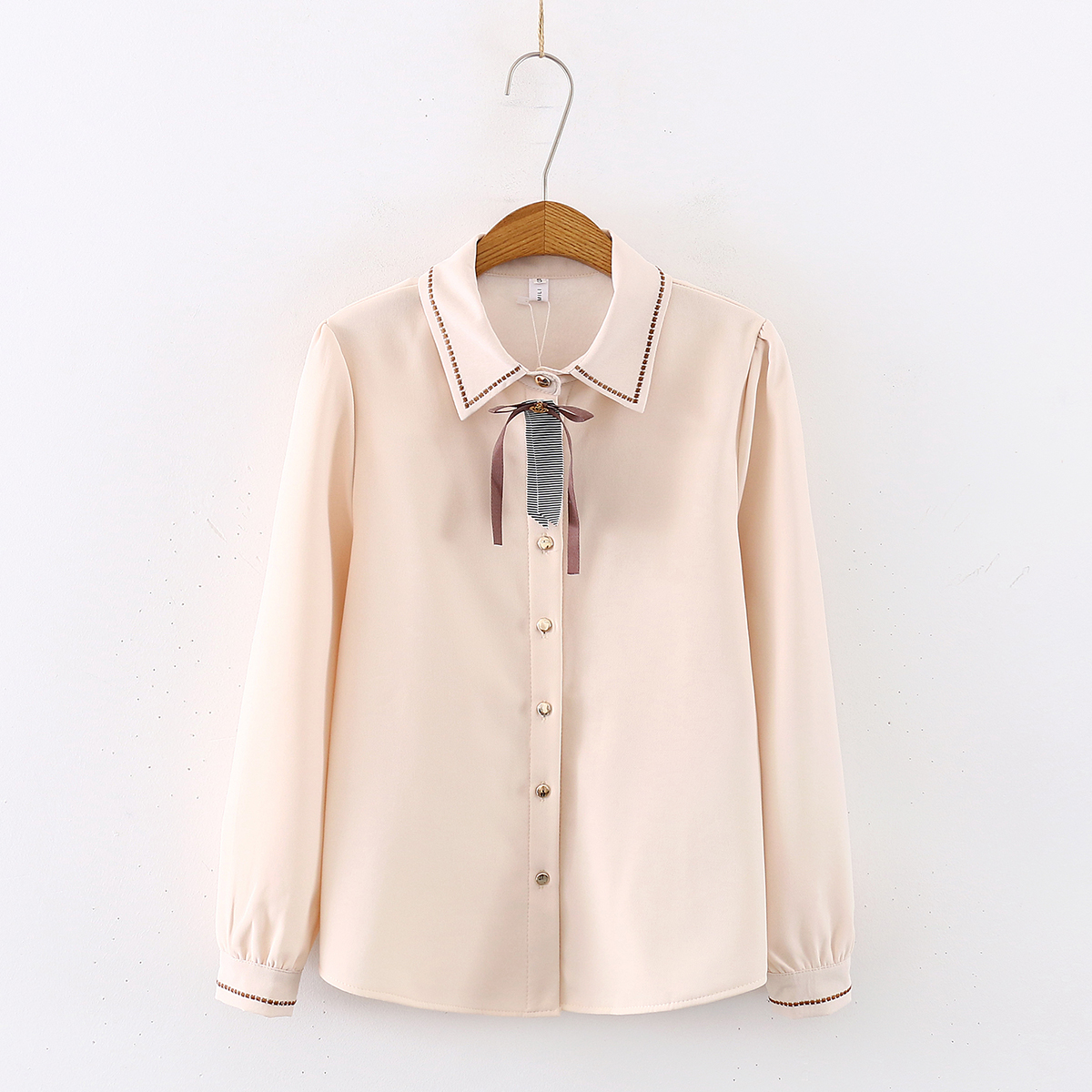 2020 Office Ladies Blouse Tops Long Sleeve Women's Shirt Turn-down Collar Bow-knot Elegant Female Workwear Button Down Shirts
