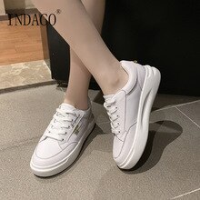 2020 Sneakers Women White Leather Women Sneakers Platform Fashion Spring 4cm