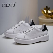 2020 Sneakers Women White Leather Women Sneakers Platform Fashion Spring 5cm