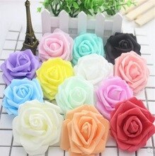 20pcs Multicolor Foam Rose Flower Head Artificial Rose Bouquet Handmade Wedding Home Decoration Festive Party scrapbook 6CM