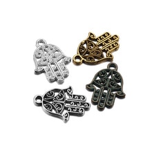 20pcs/lot 15*21mm Classic Antique Silver Bronze Hand Fatima Charms Bracelet Pendants For DIY Necklace Jewelry Making Supplies