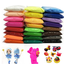 24 color light clay soft plasticine children/kids can make various shapes model puzzle toys DIY handmade materials 100g/bag