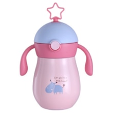 260ml Child Thermal Bottle Outdoor Travel Cartoom Adorkable Cup 316 Double Wall Stainless Steel Vacuum Flask Mug Straw Insulated