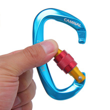 2PCS Mountaineering Caving Rock Climbing Carabiner D Shape Outdoor Safety Camping Hook Buckle Climbing Equipement Accessories