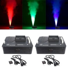 2Pcs 1500W RGB 24LED Smoker Fog Machine Vertical Up Spray DMX Fogger W/Remote